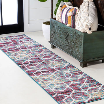 Tumbling Blocks Modern Geometric Area Rug 2